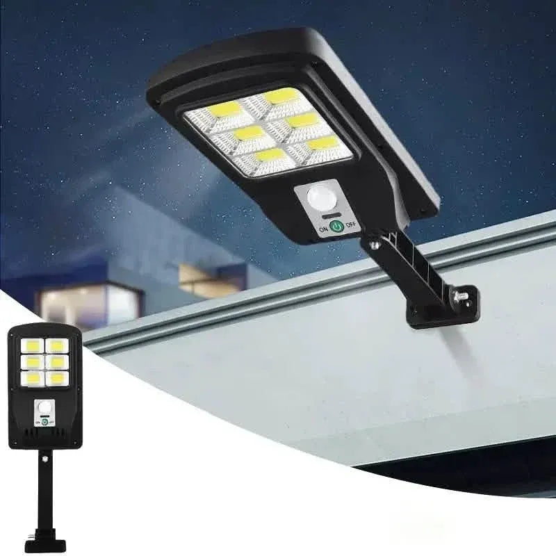 COB Solar Street Lights Remote Control Motion Sensor Security Wall Light with 3 Modes - A-1 Thread Vault