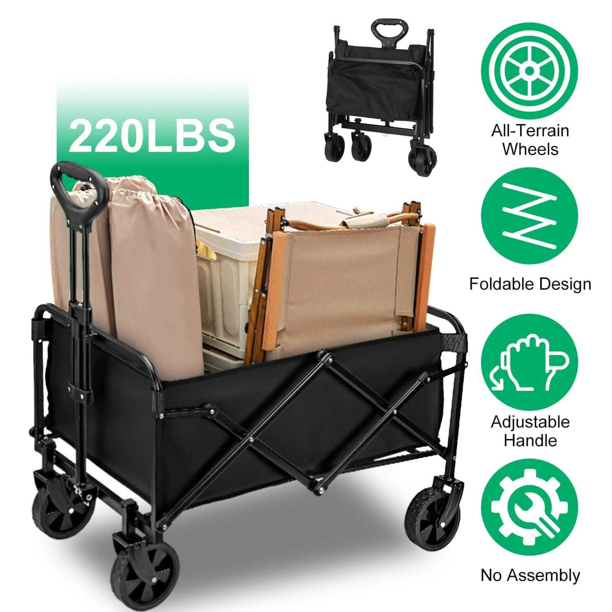 Collapsible Folding Wagon Cart - A-1 Thread Vault