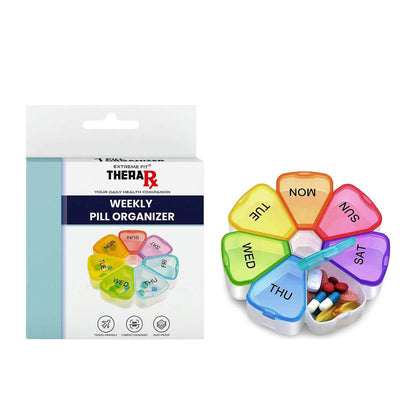 Colorful 7 Day Pills And Vitamins Organizer With Large Compartments - A-1 Thread Vault