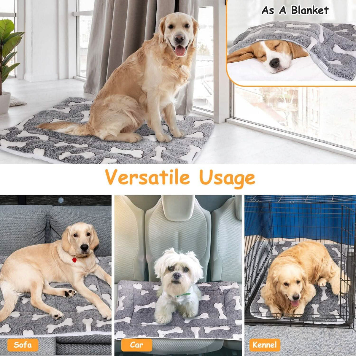 Comfortable Flannel Dog Bed Mat - A-1 Thread Vault