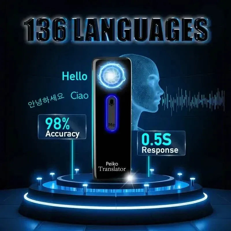 Compact Language Translator – 136 Languages, Two-Way Voice, Portable - A-1 Thread Vault
