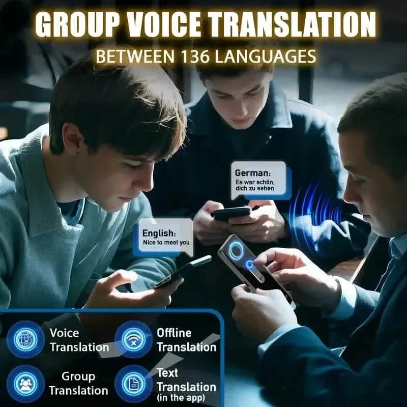 Compact Language Translator – 136 Languages, Two-Way Voice, Portable - A-1 Thread Vault