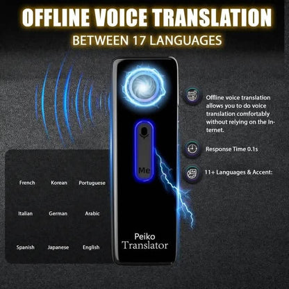 Compact Language Translator – 136 Languages, Two-Way Voice, Portable - A-1 Thread Vault