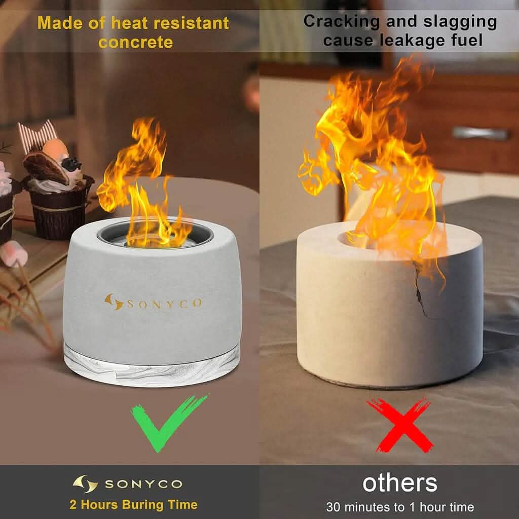 Concrete Tabletop Fire Pit - A-1 Thread Vault
