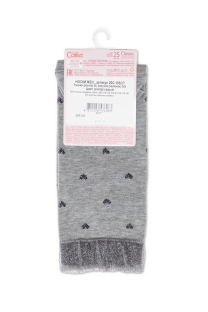 Conte Cotton Socks Classic - 243 Airy Sole and Lurex - A-1 Thread Vault