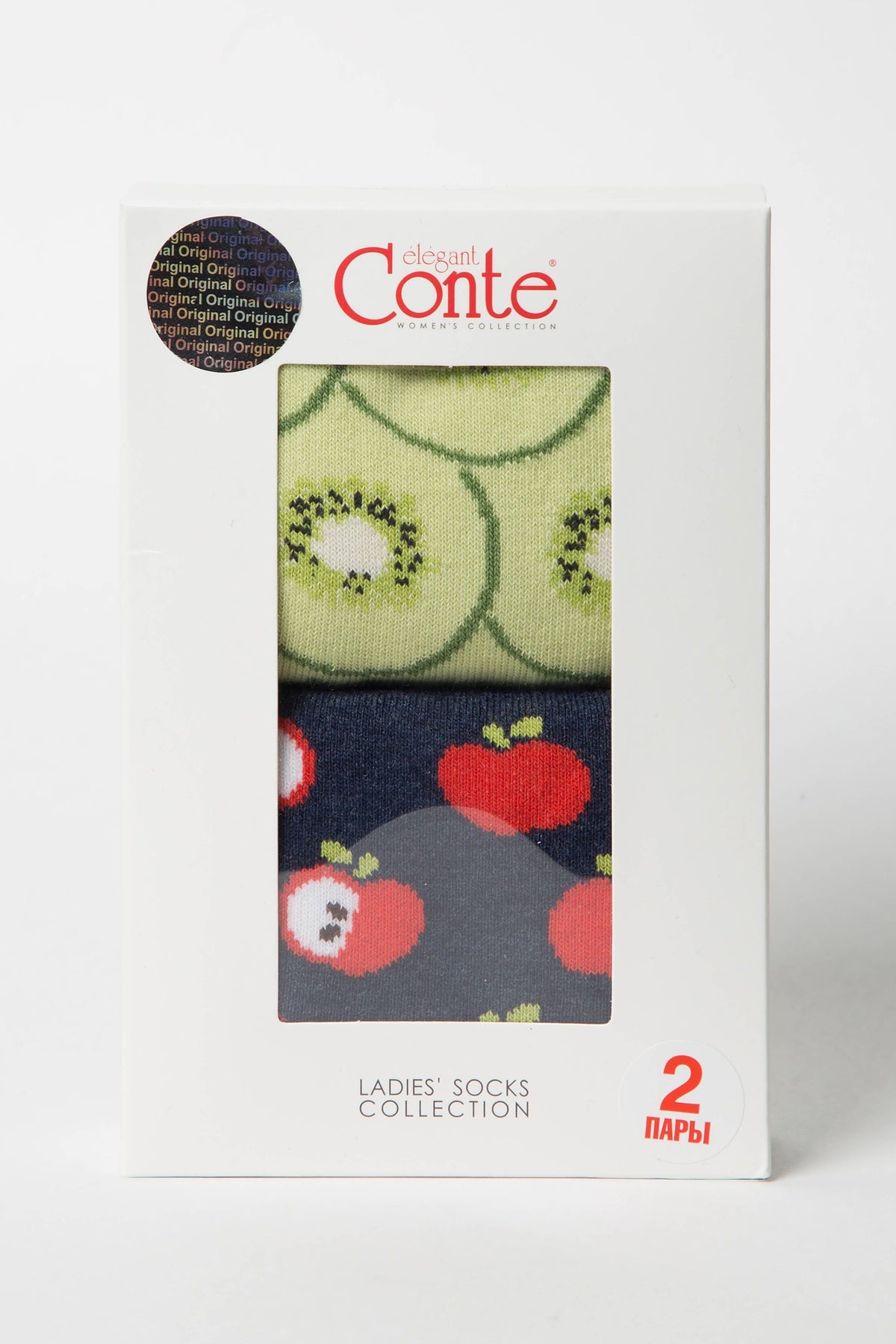 Conte Elegant Cotton Socks (2 pairs) - Fruit pattern - A-1 Thread Vault