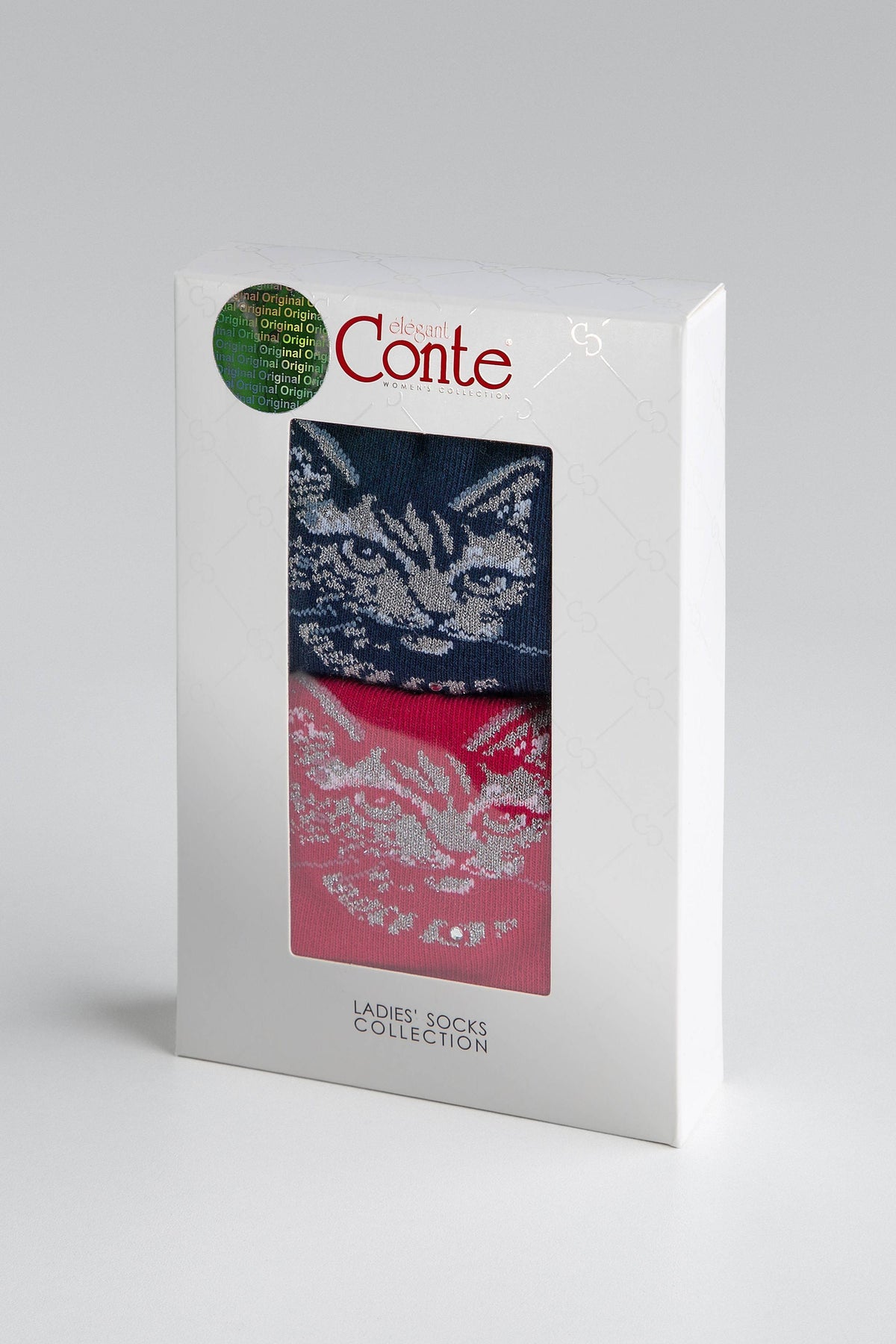 Conte Elegant Cotton Socks (2 pairs) - Lady Cat - A-1 Thread Vault