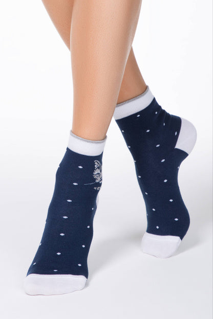 Conte Elegant Cotton Socks (2 pairs) - Lady Cat - A-1 Thread Vault
