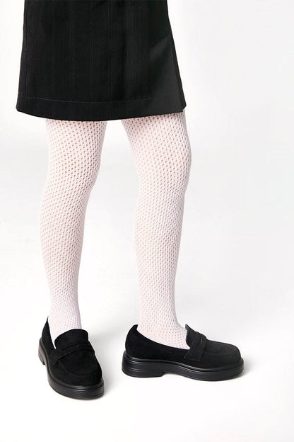 Conte-Kids Cotton Tights Miss 616 - Mesh Pattern - A-1 Thread Vault