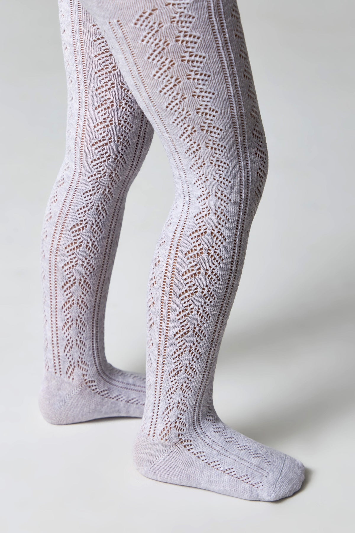 Conte-Kids Cotton Tights Miss 617 - Lace Pattern - A-1 Thread Vault