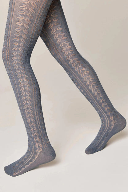 Conte-Kids Cotton Tights Miss 617 - Lace Pattern - A-1 Thread Vault