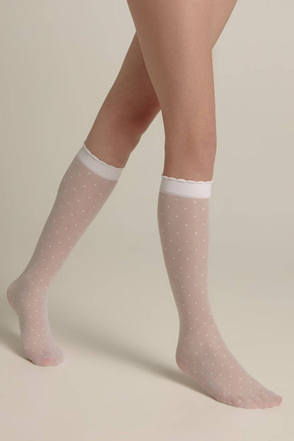 Conte Knee-Highs for girls Dots 20 Den - A-1 Thread Vault