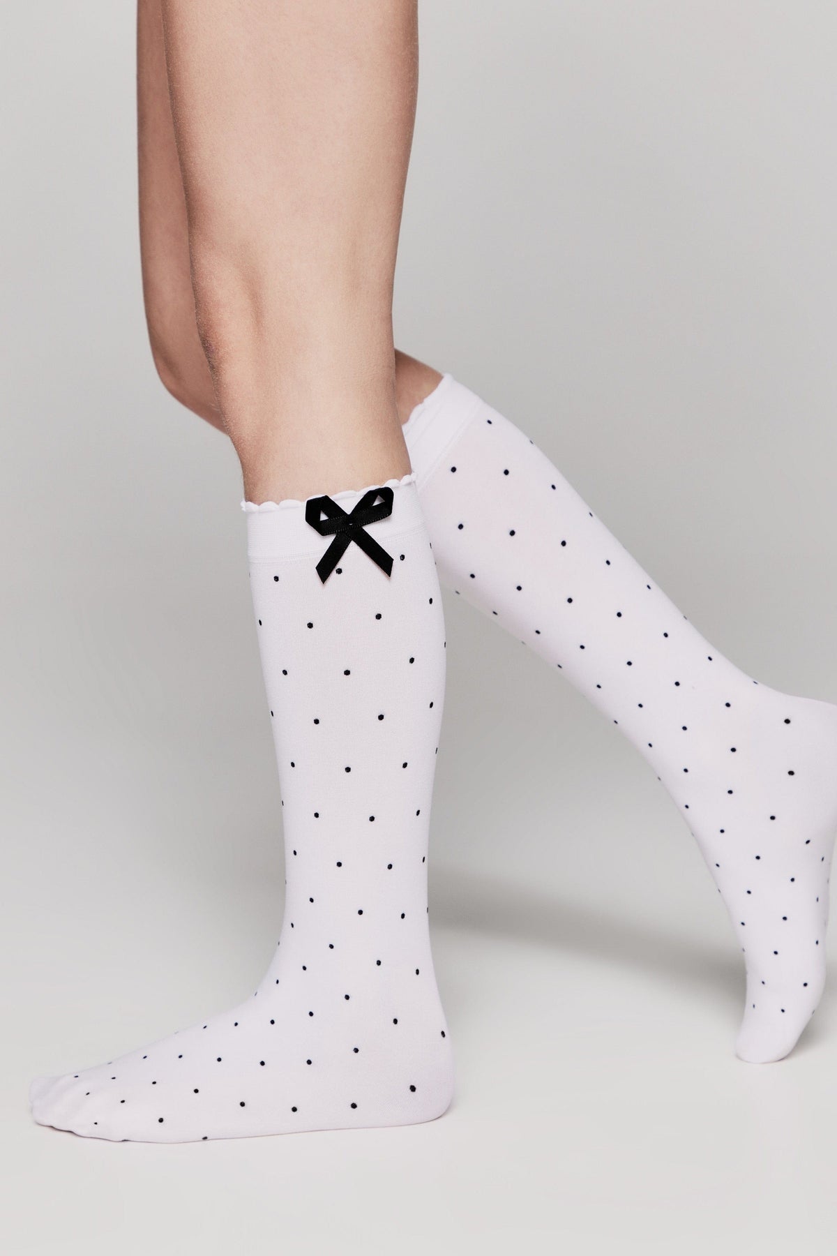 Conte Knee-Highs for girls Evie 50 Den - Decorative Bow - A-1 Thread Vault