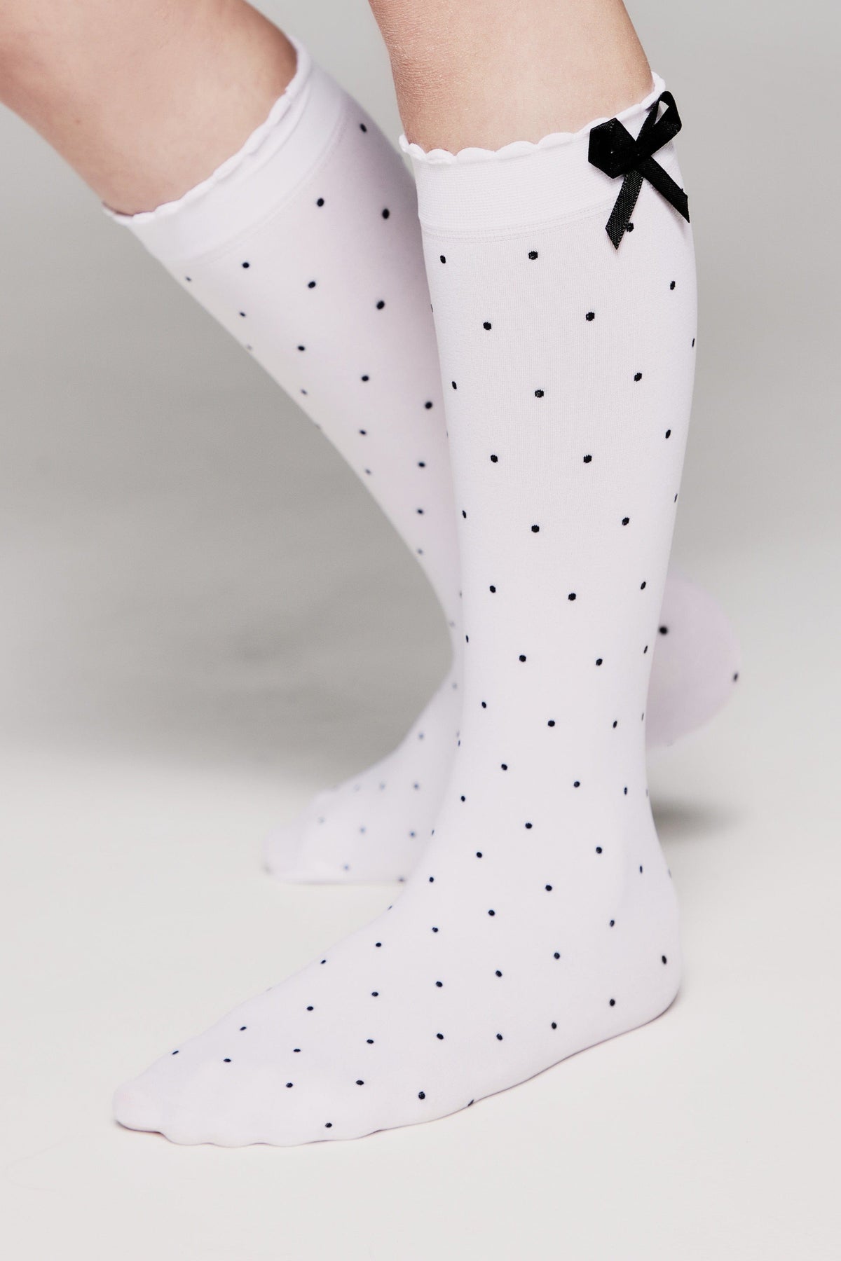 Conte Knee-Highs for girls Evie 50 Den - Decorative Bow - A-1 Thread Vault