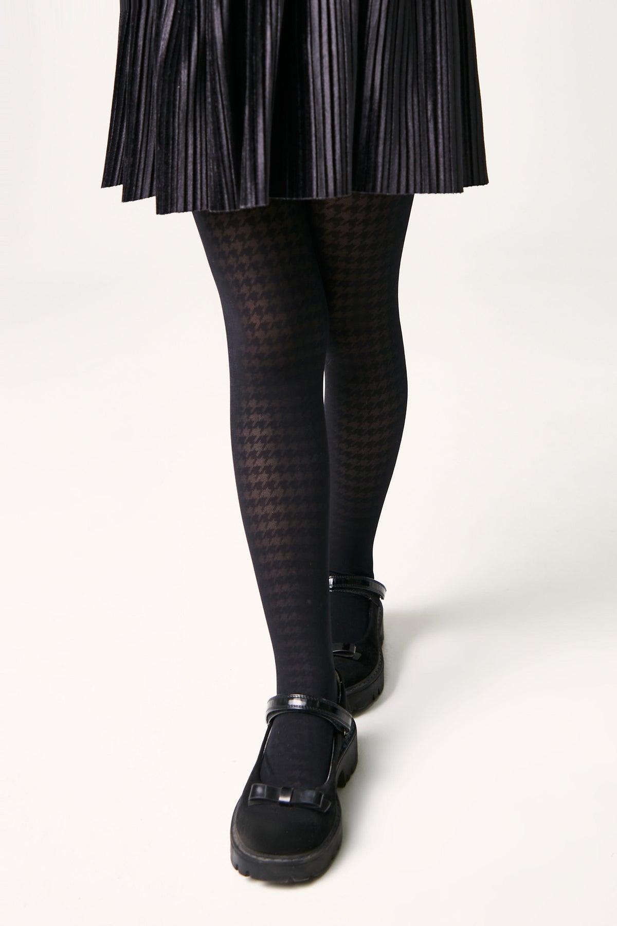 Conte Tights for girls Chanel 40 Den - Houndstooth Pattern - A-1 Thread Vault