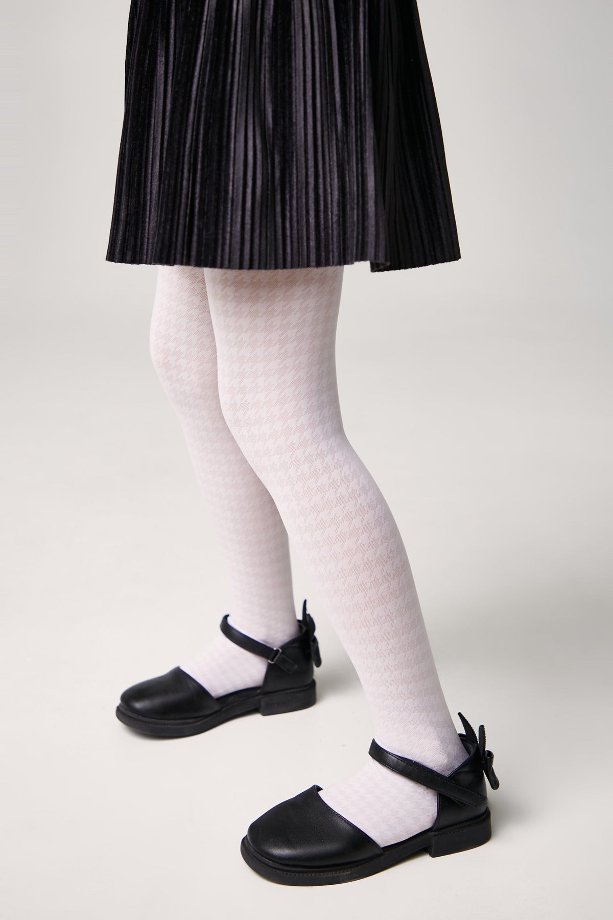 Conte Tights for girls Chanel 40 Den - Houndstooth Pattern - A-1 Thread Vault