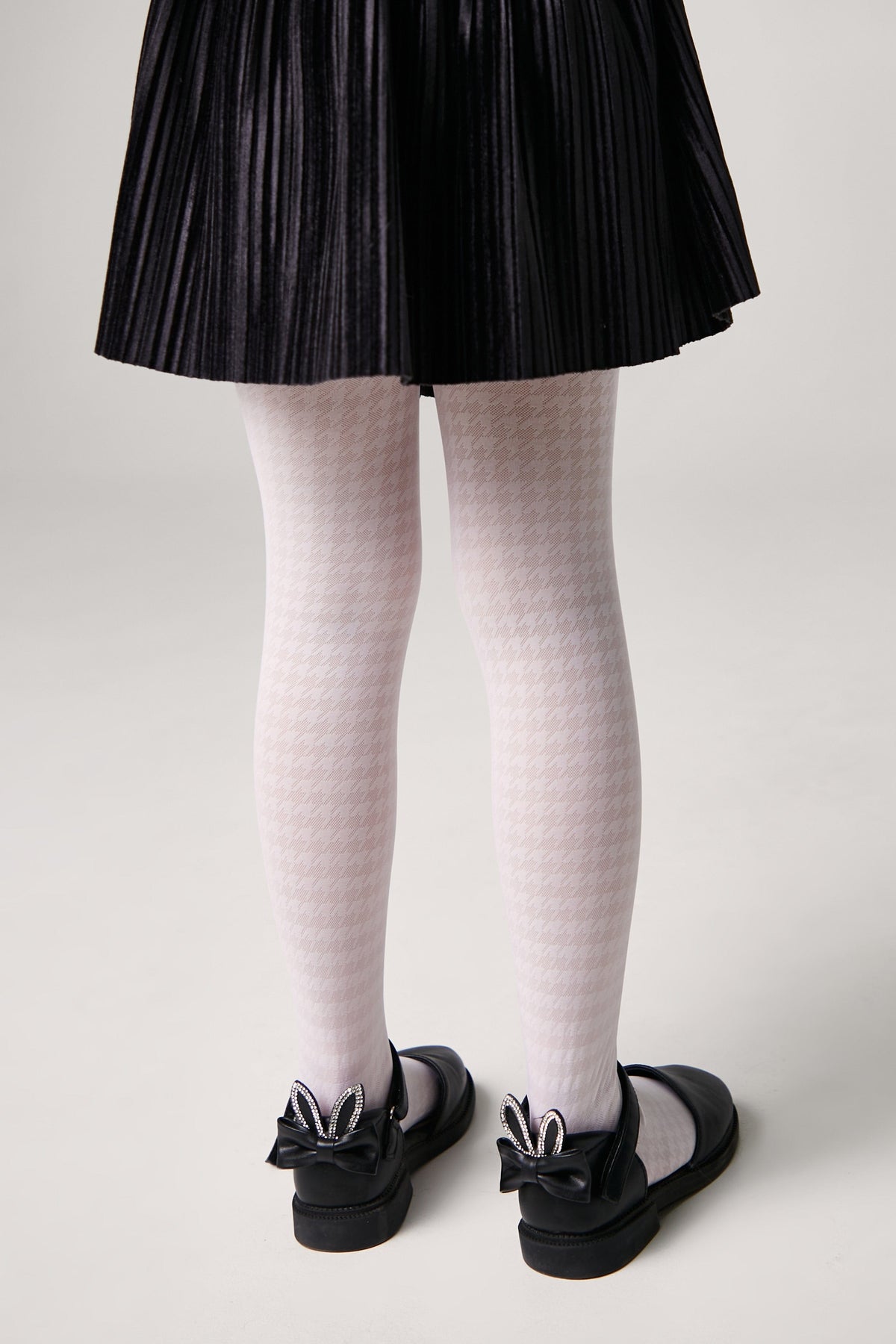Conte Tights for girls Chanel 40 Den - Houndstooth Pattern - A-1 Thread Vault