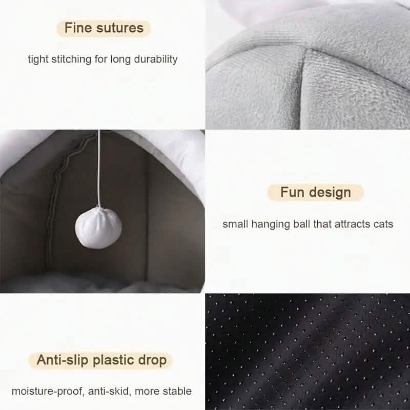Contemporary Polyester Fiber Cat Bed - A-1 Thread Vault