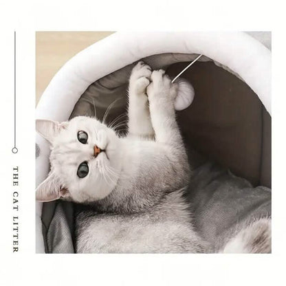 Contemporary Polyester Fiber Cat Bed - A-1 Thread Vault