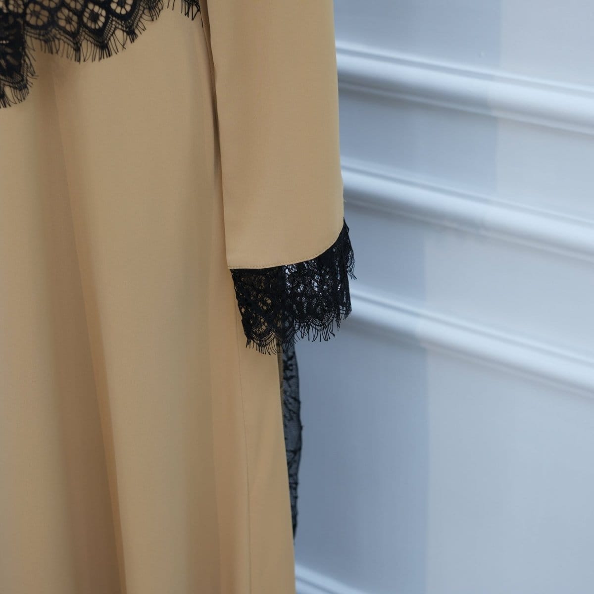 Contrast Lace Waist Panel Maxi Dress(MS409) - A-1 Thread Vault