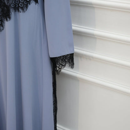 Contrast Lace Waist Panel Maxi Dress(MS409) - A-1 Thread Vault