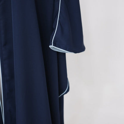 Contrast Piped Batwing Open Abaya(MOA325) - A-1 Thread Vault