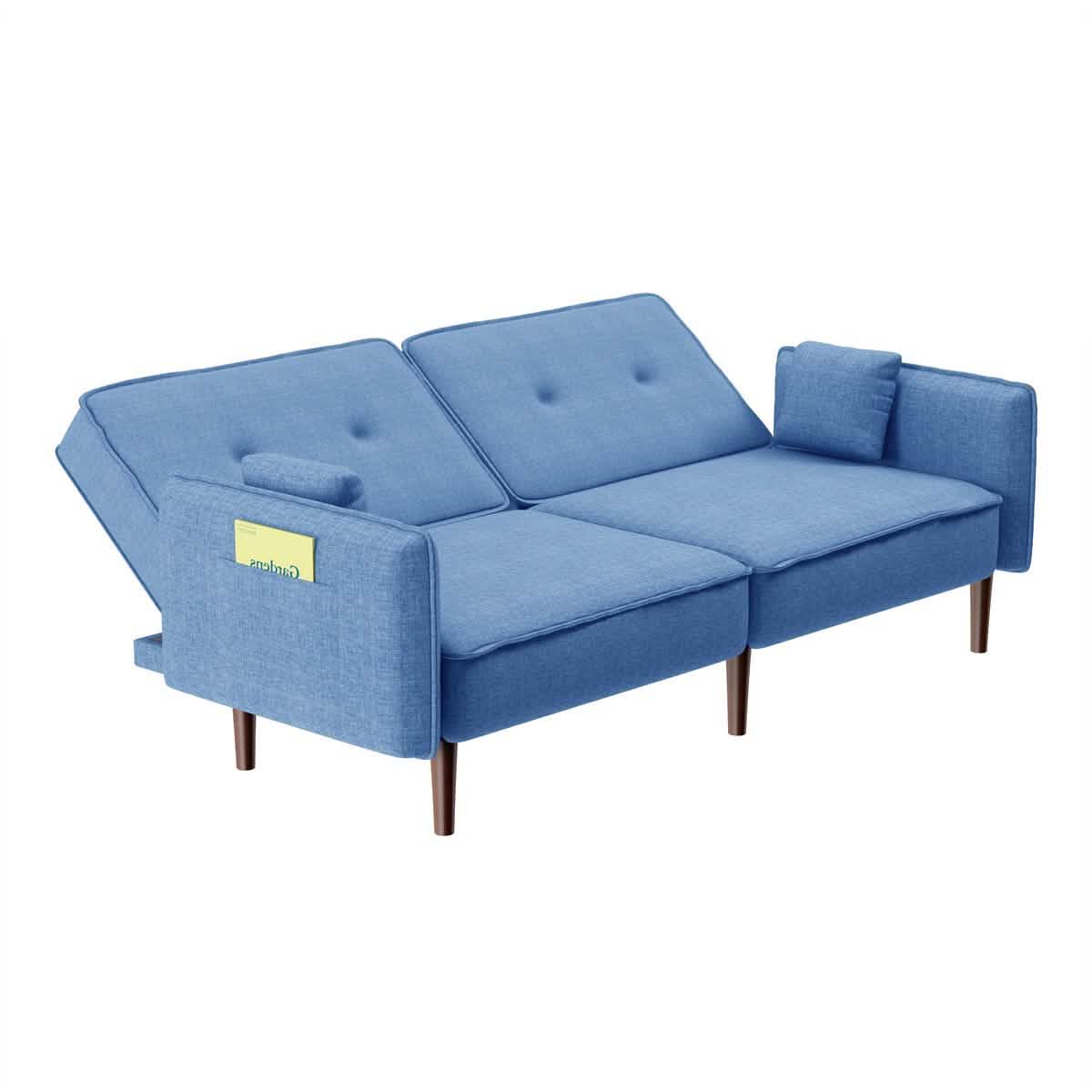 Convertible Futon Sofa Bed with 2 Pillows - A-1 Thread Vault