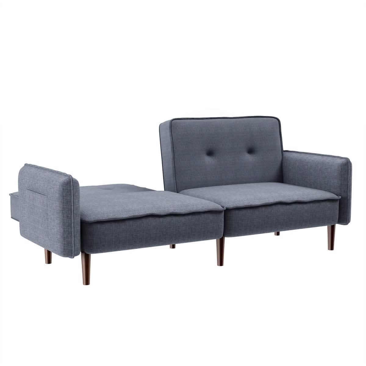 Convertible Futon Sofa Bed with 2 Pillows - A-1 Thread Vault
