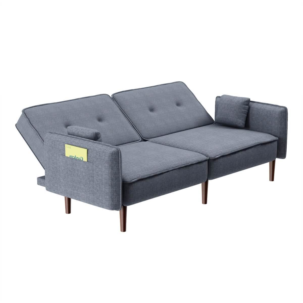Convertible Futon Sofa Bed with 2 Pillows - A-1 Thread Vault