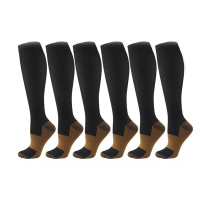 Copper Compression Socks 20-30mmHg Graduated Support L/XL for Men and Women - A-1 Thread Vault
