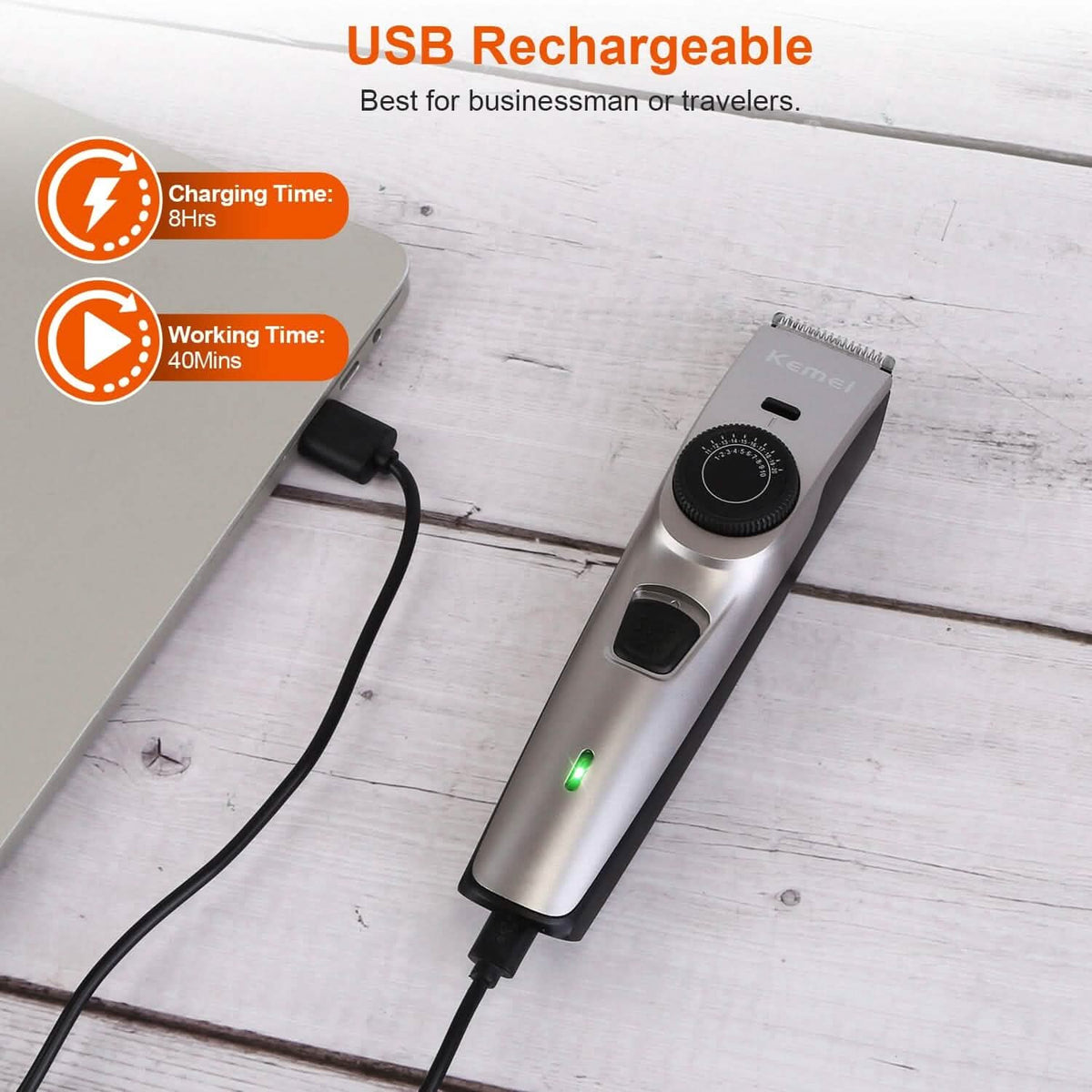 Cordless Beard Trimmer USB Rechargeable Beard Grooming Kit - A-1 Thread Vault