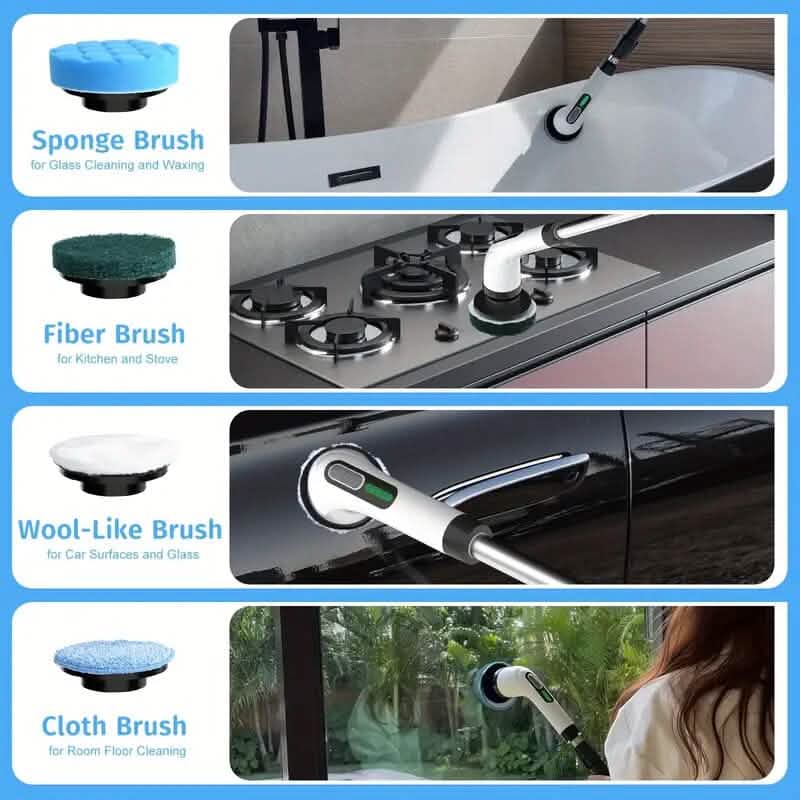 Cordless Electric Dual Adjustable Speed Spin Scrubber - A-1 Thread Vault