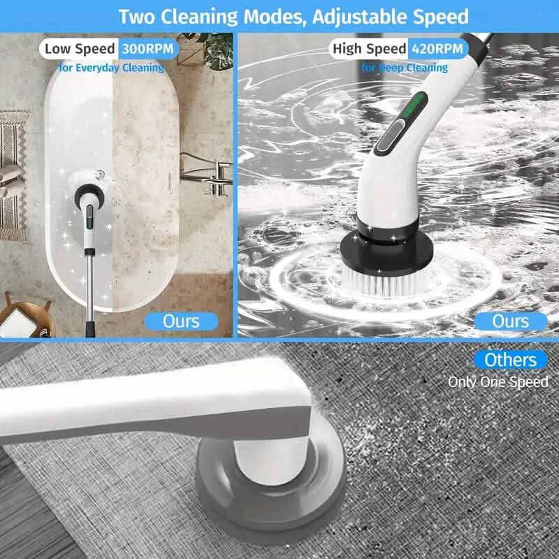 Cordless Electric Dual Adjustable Speed Spin Scrubber - A-1 Thread Vault