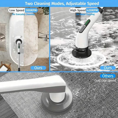 Cordless Electric Dual Adjustable Speed Spin Scrubber - A-1 Thread Vault