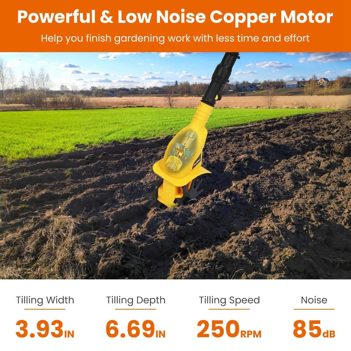Cordless Electric Garden Tiller Cultivator With 20V Rechargeable Battery - A-1 Thread Vault