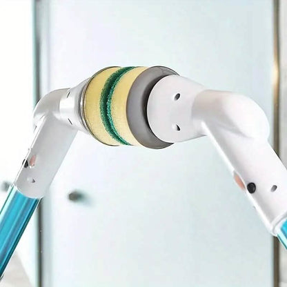 Cordless Electric Spin Scrubber with 6 Brush Heads and Adjustable Long Handle - A-1 Thread Vault