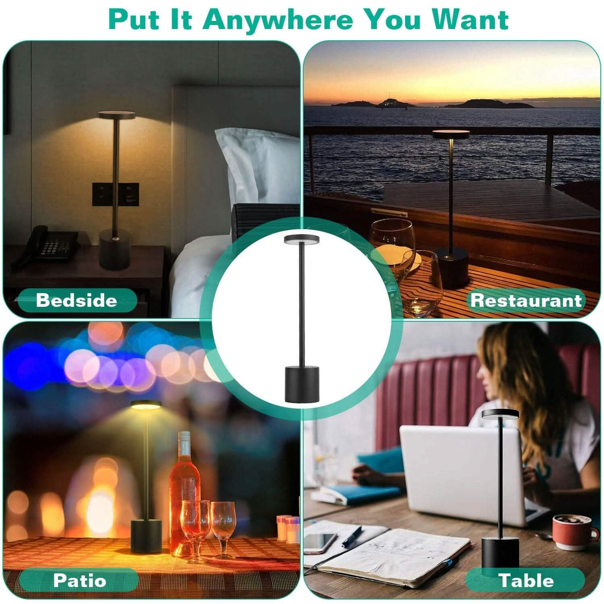 Cordless Portable Rechargeable Table Lamp - A-1 Thread Vault