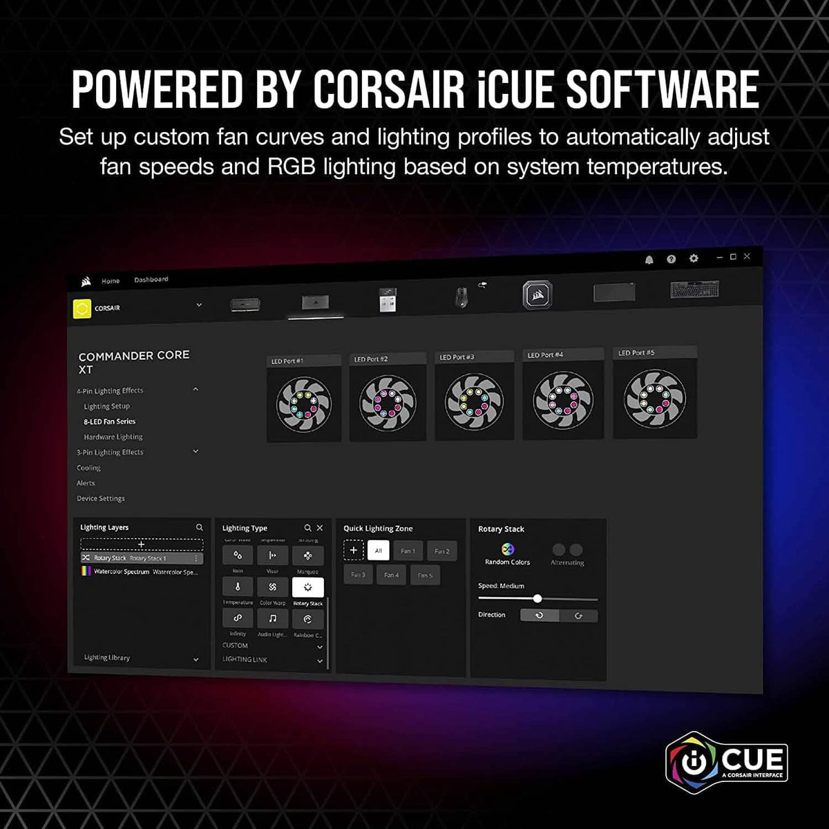 CORSAIR iCUE COMMANDER CORE XT, Digital Fan Speed and RGB Lighting Controller (Refurbished) - A-1 Thread Vault