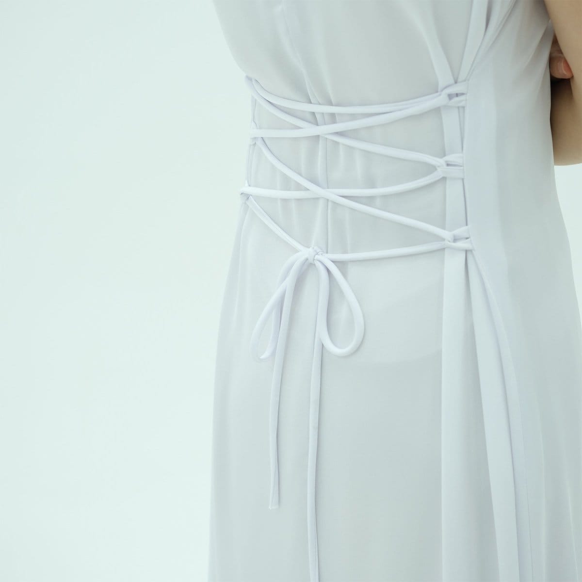 Corset-Back Lace-Up Sleeveless Maxi Dress(MS472) - A-1 Thread Vault