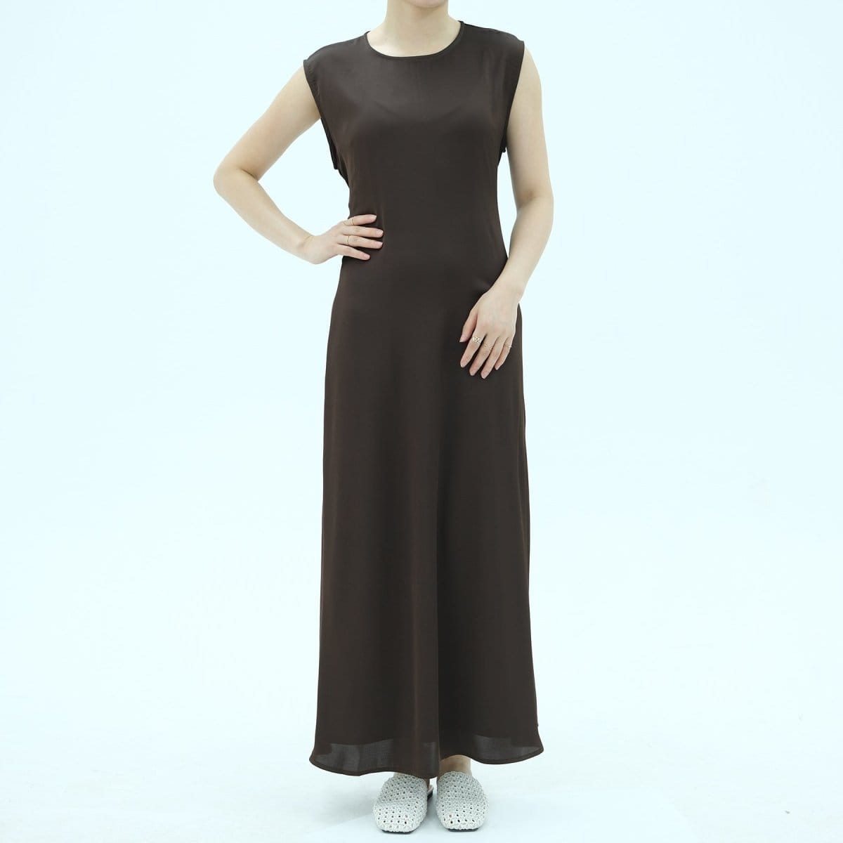 Corset-Back Lace-Up Sleeveless Maxi Dress(MS472) - A-1 Thread Vault