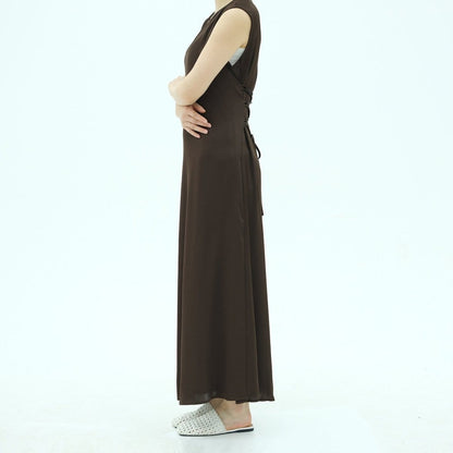 Corset-Back Lace-Up Sleeveless Maxi Dress(MS472) - A-1 Thread Vault