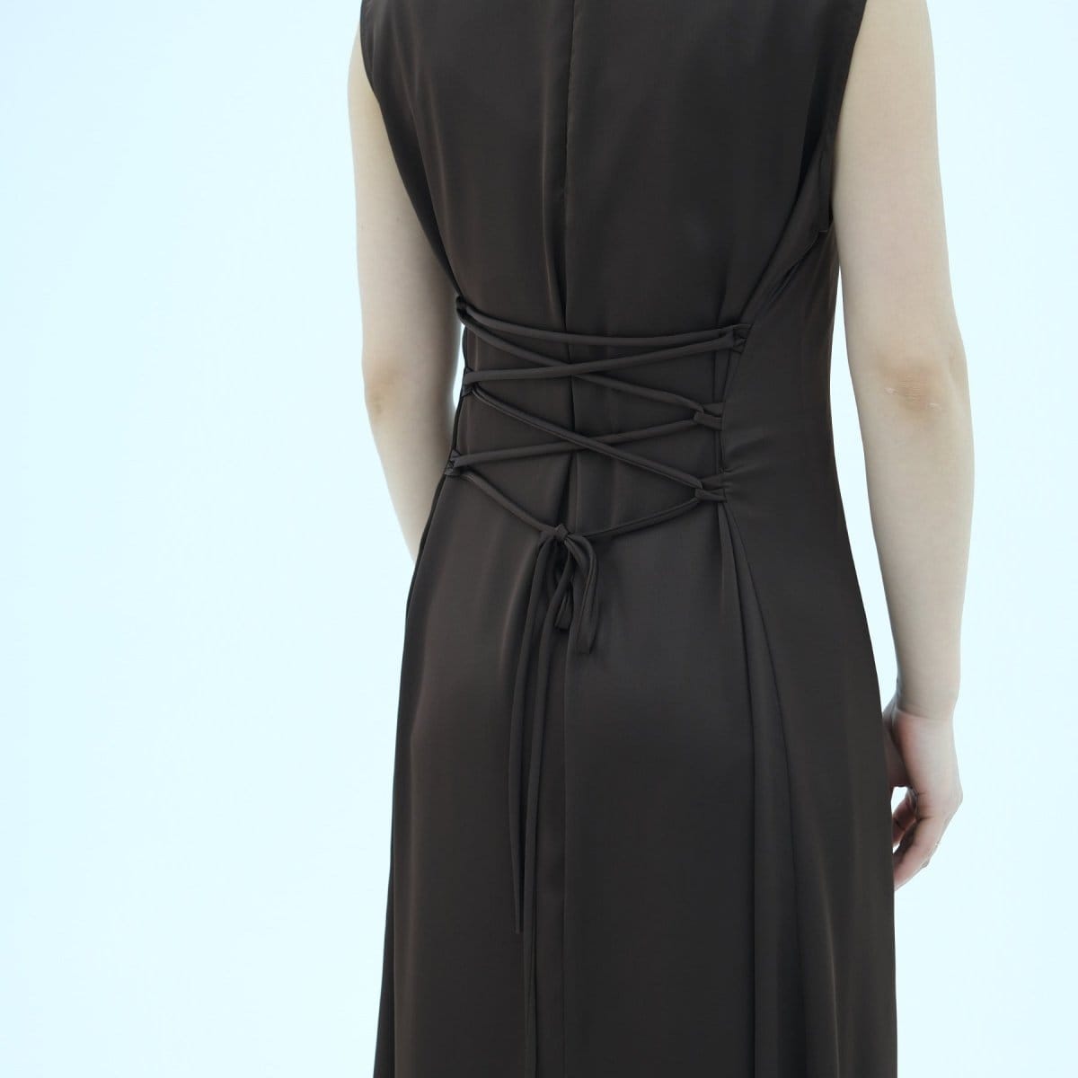 Corset-Back Lace-Up Sleeveless Maxi Dress(MS472) - A-1 Thread Vault
