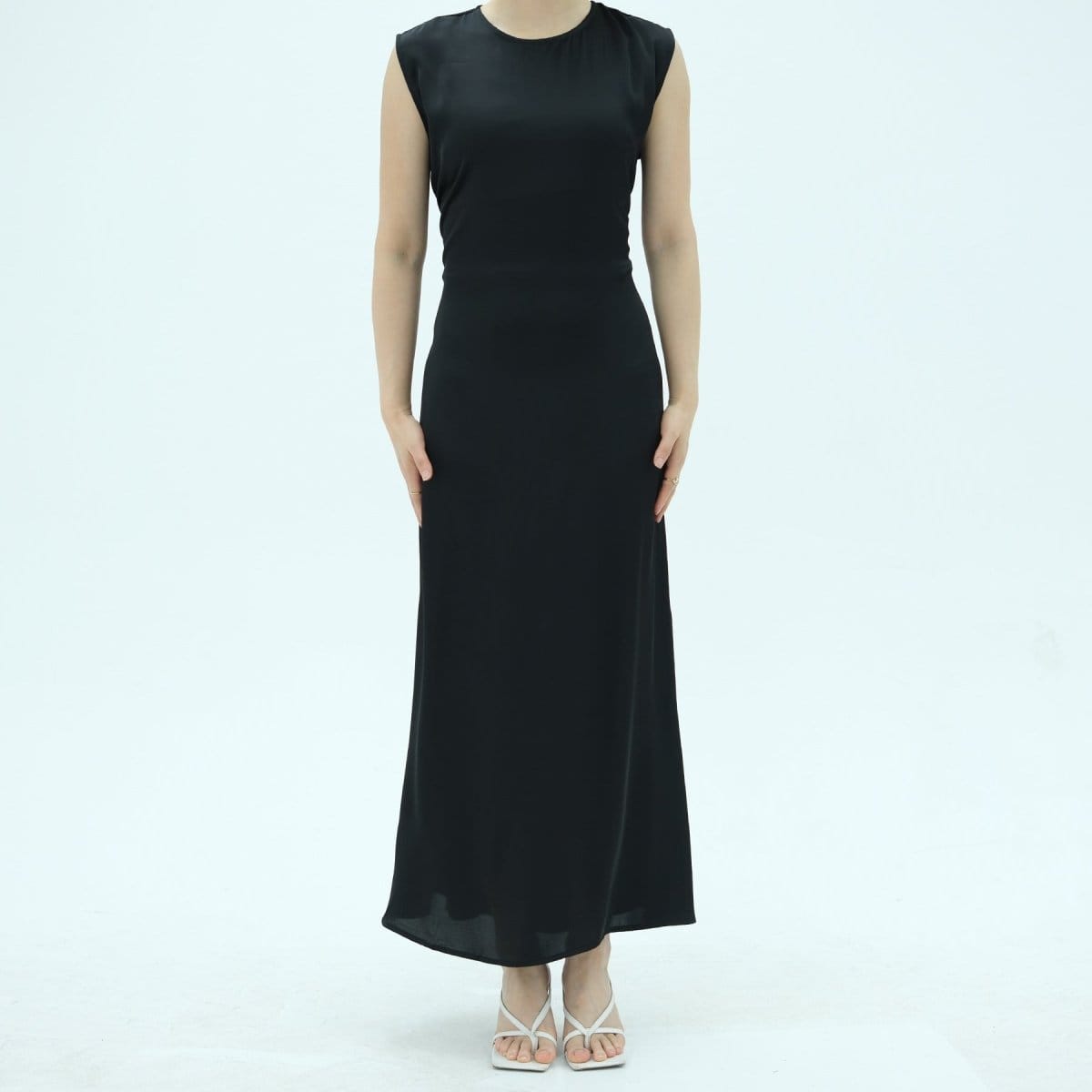 Corset-Back Lace-Up Sleeveless Maxi Dress(MS472) - A-1 Thread Vault