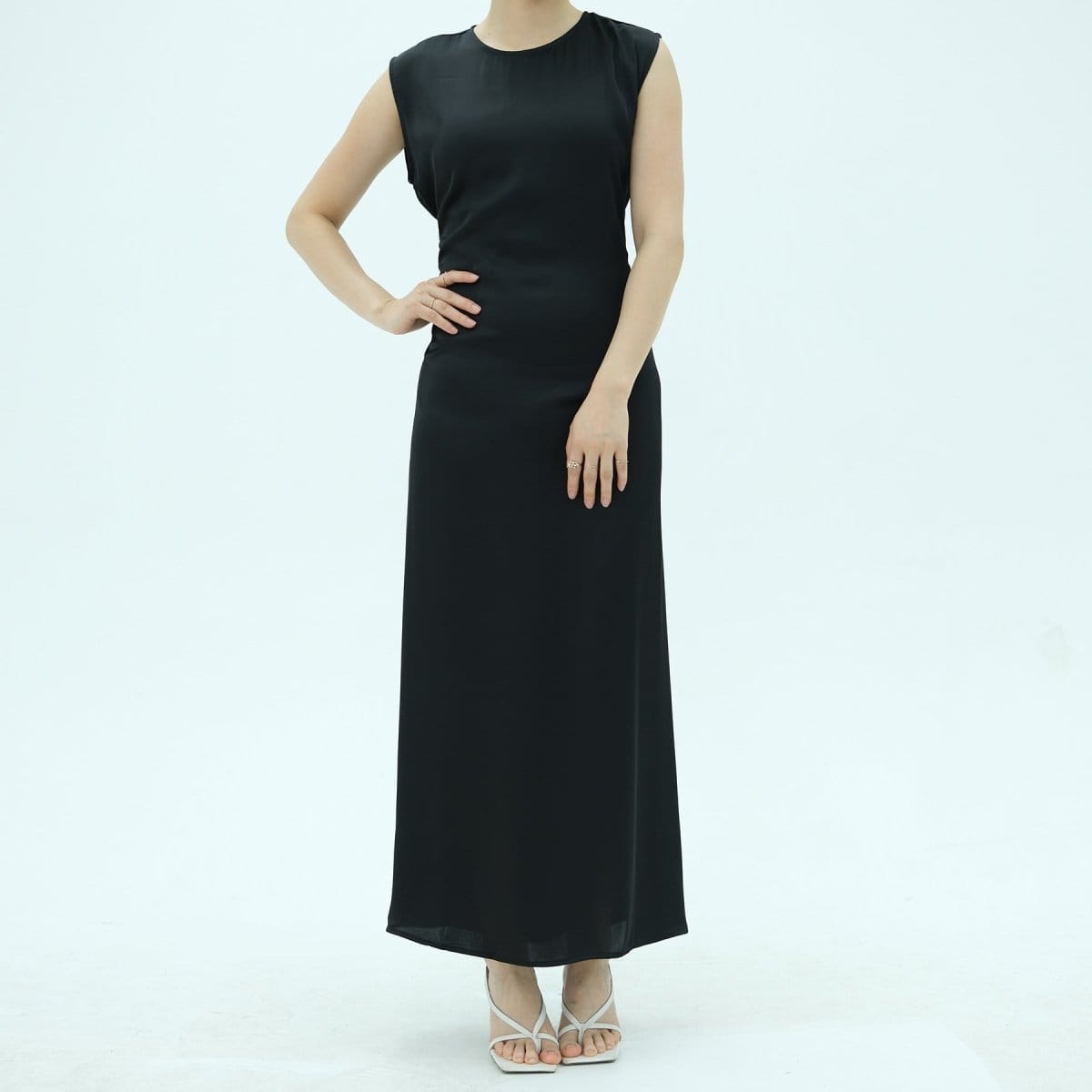 Corset-Back Lace-Up Sleeveless Maxi Dress(MS472) - A-1 Thread Vault