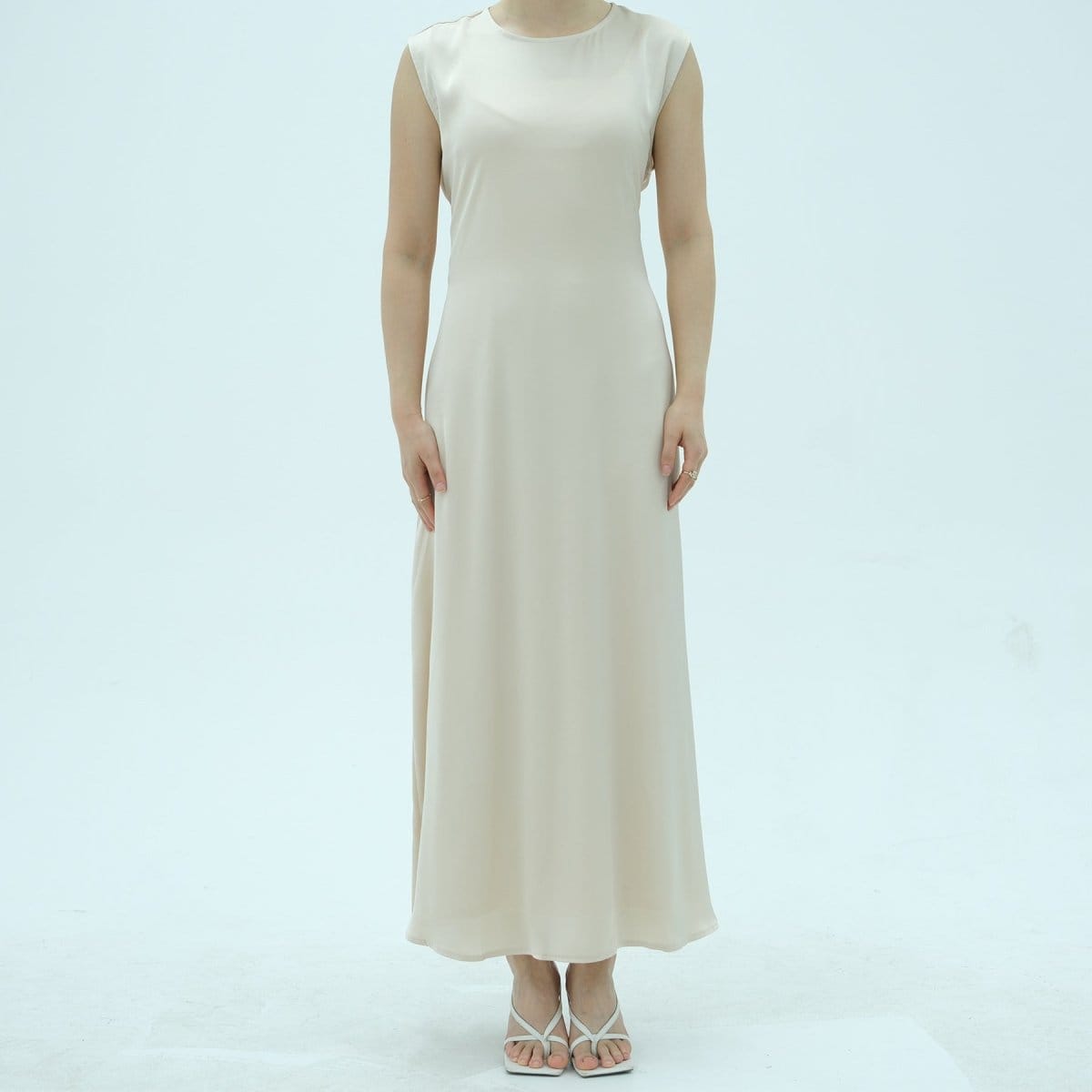 Corset-Back Lace-Up Sleeveless Maxi Dress(MS472) - A-1 Thread Vault
