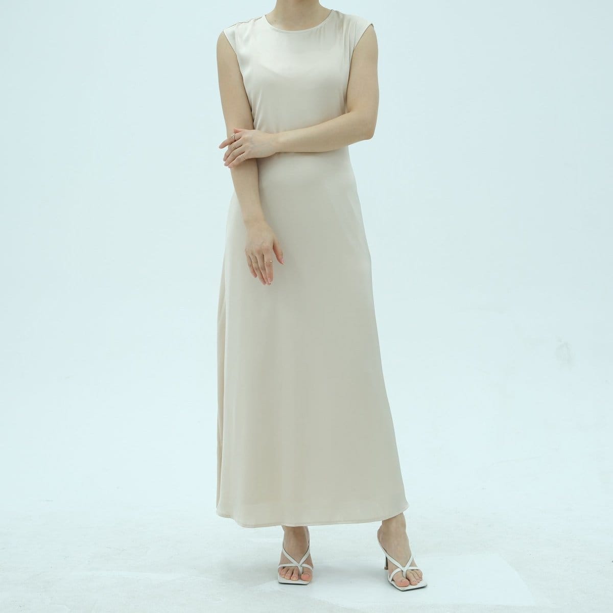 Corset-Back Lace-Up Sleeveless Maxi Dress(MS472) - A-1 Thread Vault