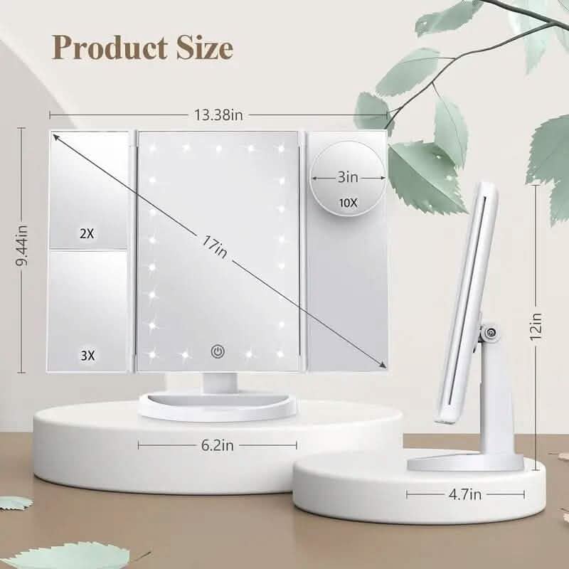 Cosmetic Mirror with Lights and 10X Magnification - A-1 Thread Vault