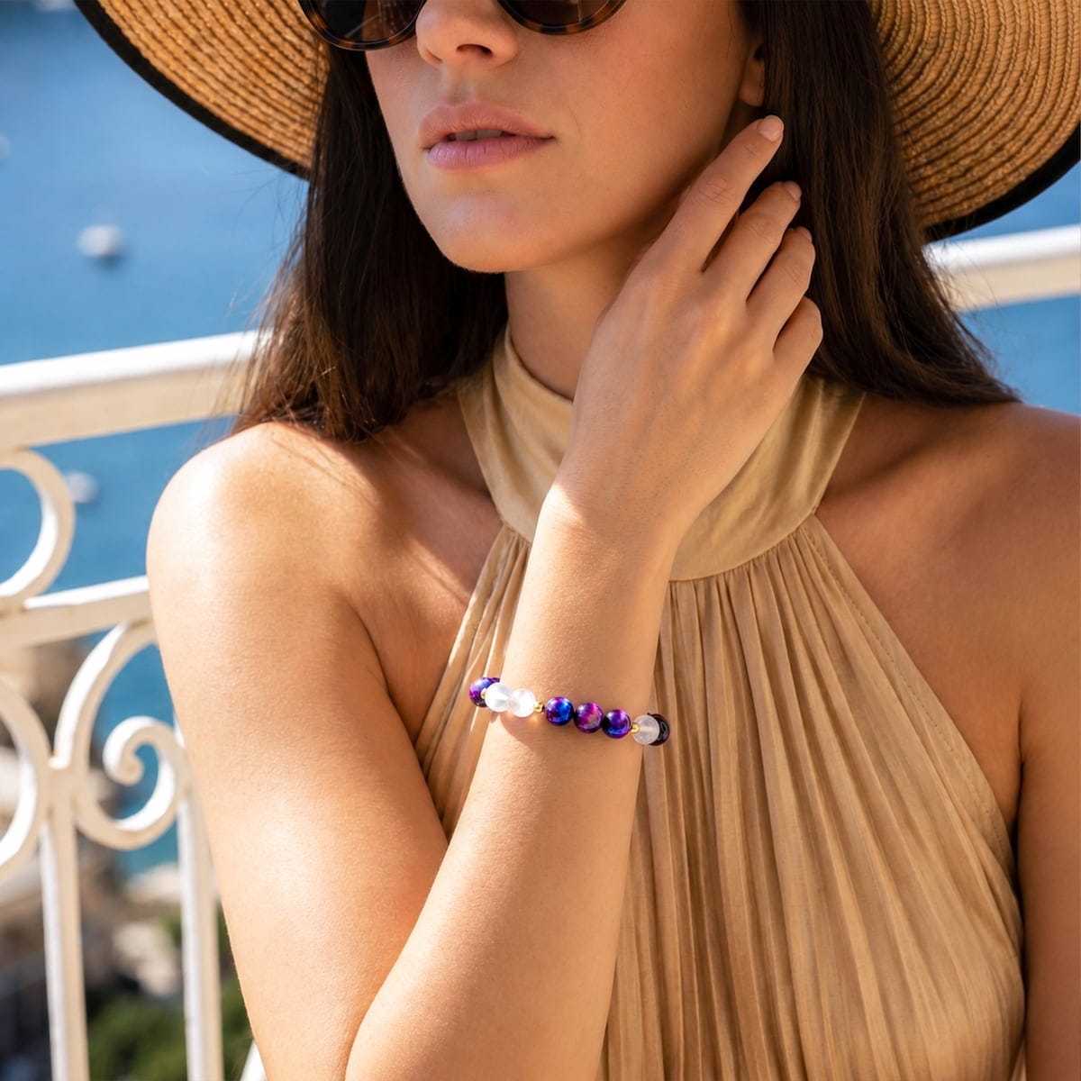 Cosmic Energy Amplifier - Galaxy Tiger’s Eye Bracelet - A-1 Thread Vault