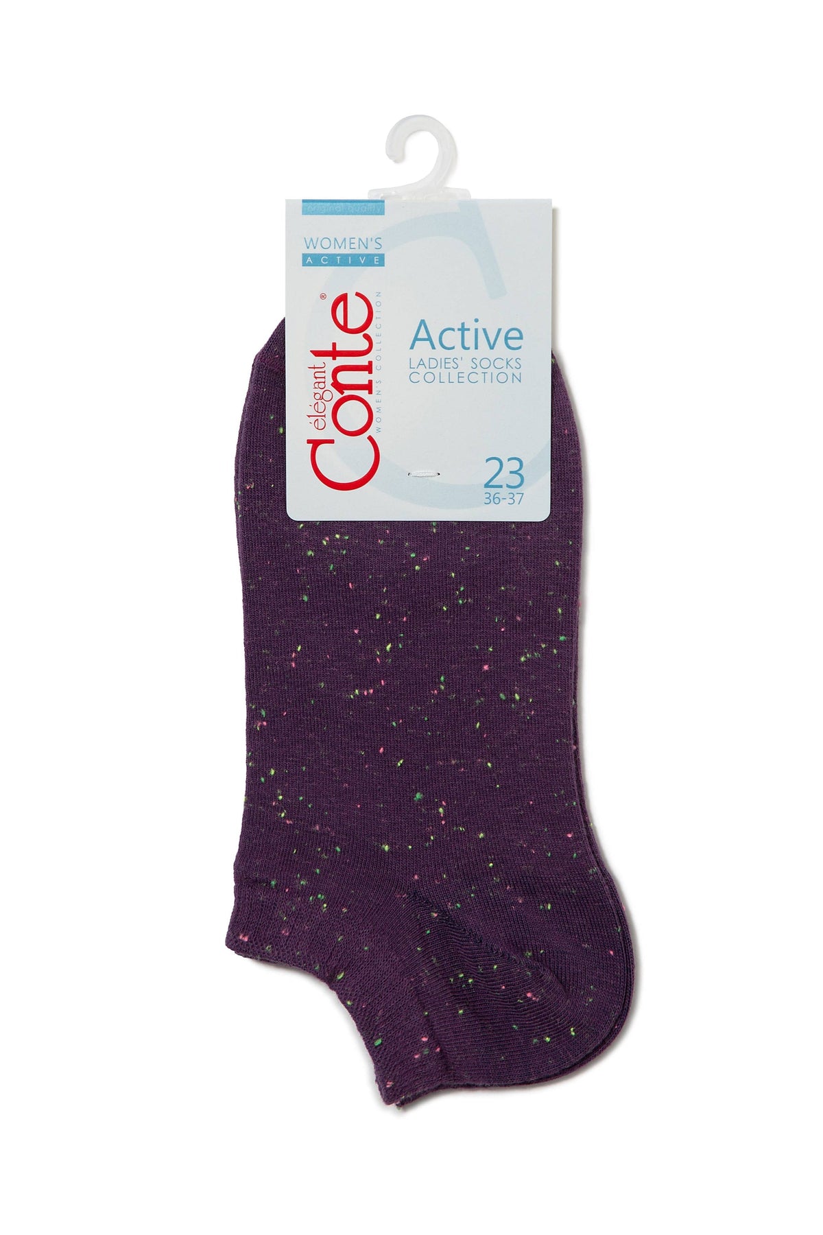 Cotton Ankle Socks Conte Active - 085 Knitted Colorful Pixels - A-1 Thread Vault