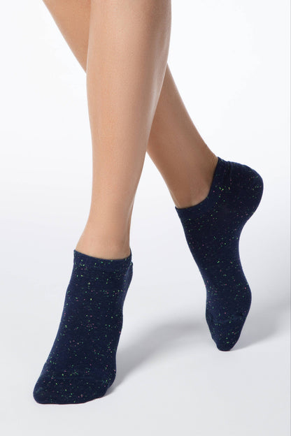 Cotton Ankle Socks Conte Active - 085 Knitted Colorful Pixels - A-1 Thread Vault
